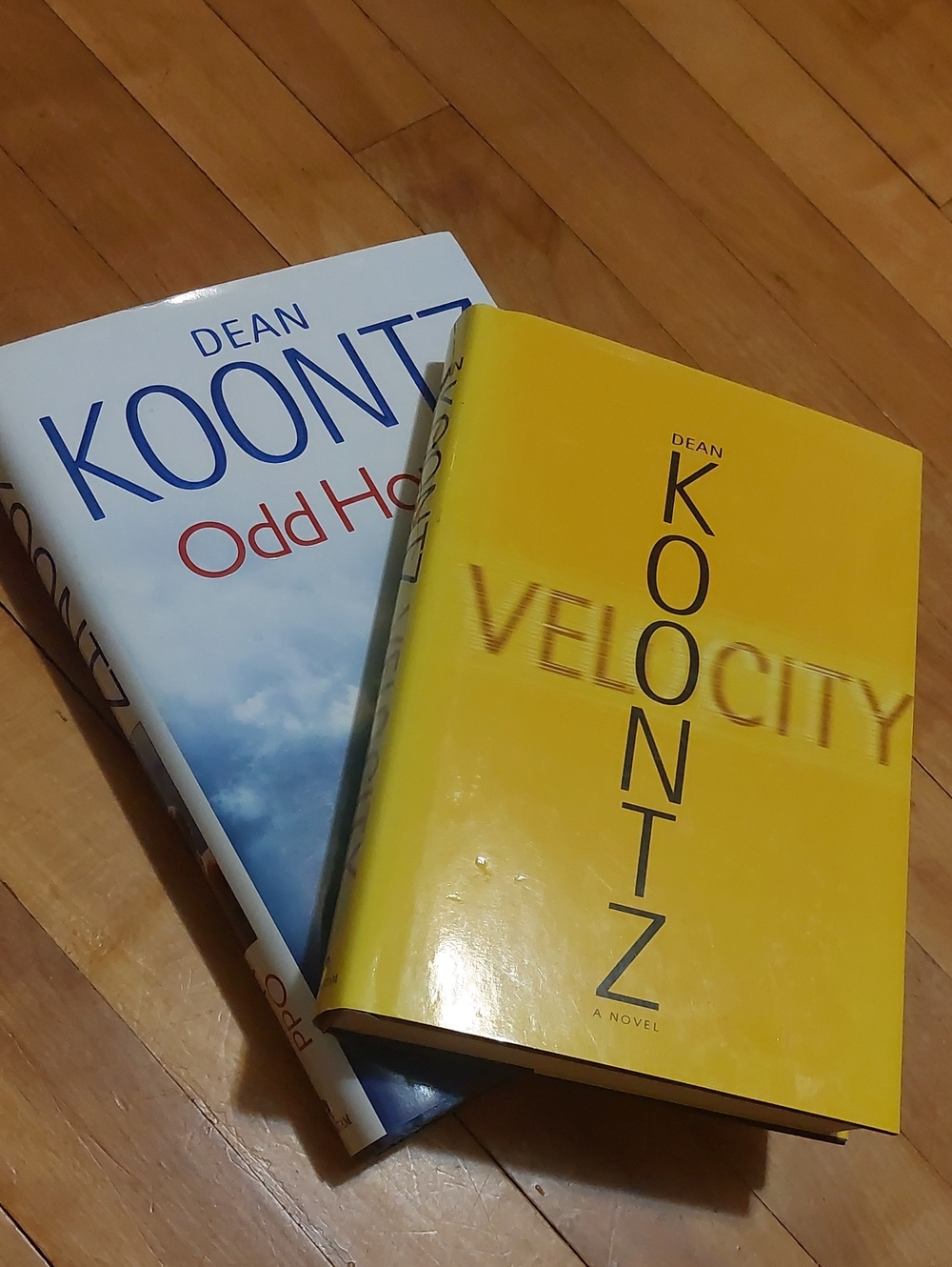 Dean Koontz Hardcover Thriller Book Bundle: Odd Hours & Velocity